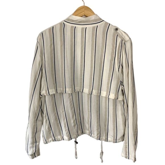 Rails Rowen Coco Stripe Linen Jacket Large - Picture 3 of 10